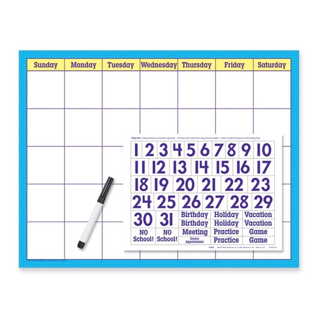 Trend Wipe-off Calendar Kit Cling Numeral T27802 TEPT27802