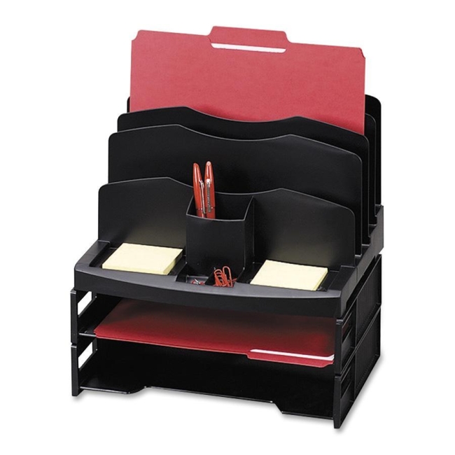 Sparco Smart Solutions Organizer with Two Letter Tray 26372 SPR26372