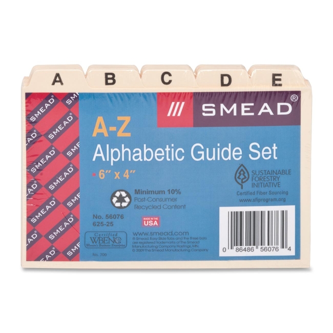 Smead A-Z 1/5 Cut Manila Card Guide 56076 SMD56076