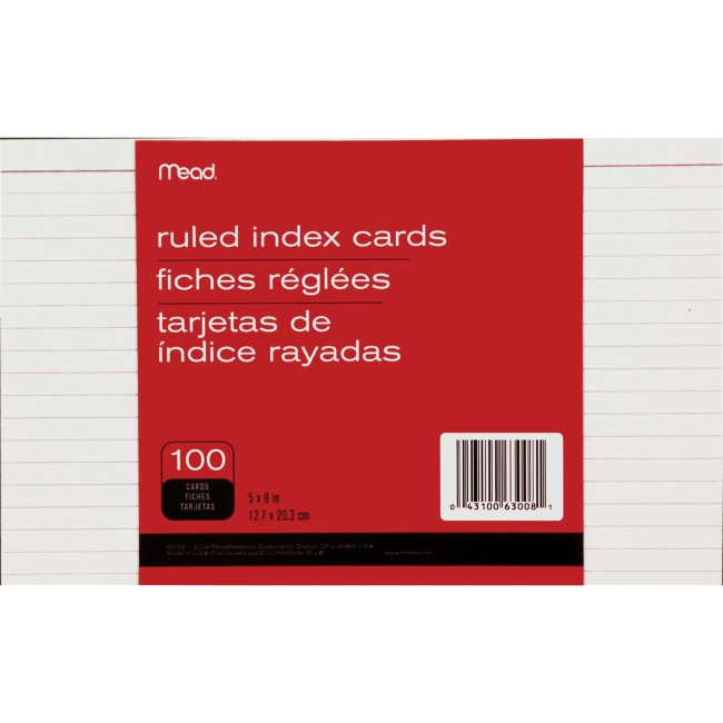 Mead Ruled Index Card 63008 MEA63008