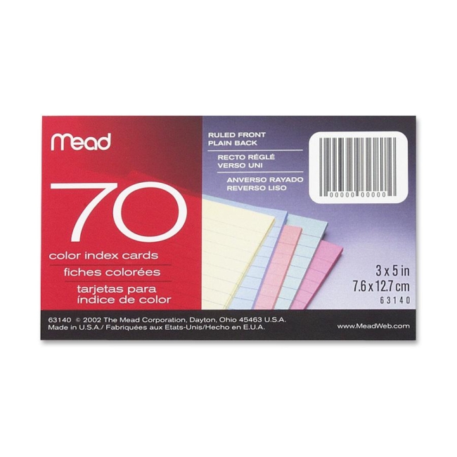 Mead Double Ruled Index Card 63140 MEA63140
