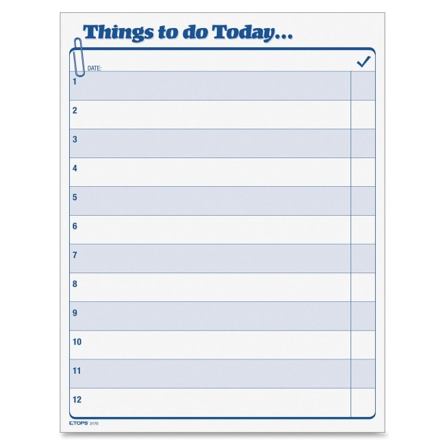 TOPS Things To Do Today Pad 2170 TOP2170
