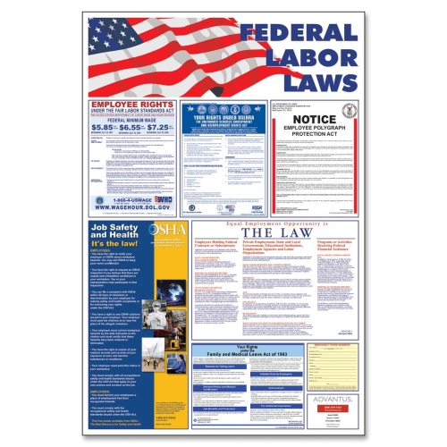 Federal Labor Law Poster Advantus 83800 AVT83800