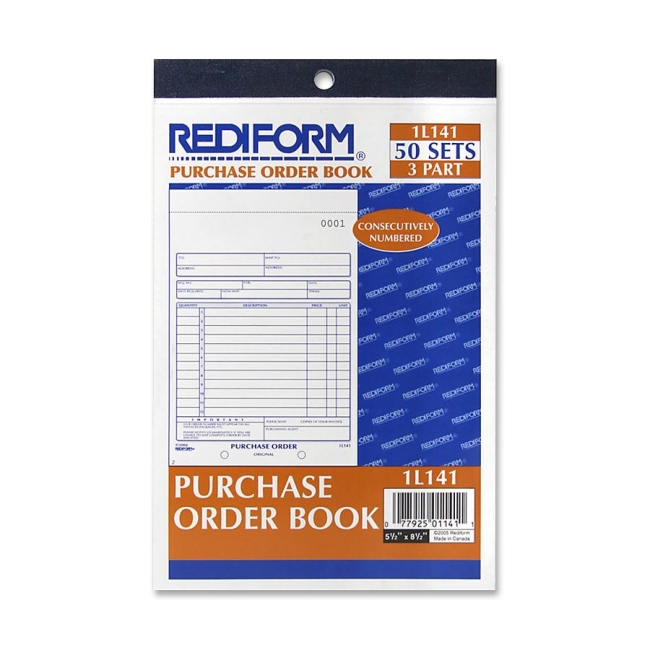Rediform Purchase Order Form 1L141 RED1L141