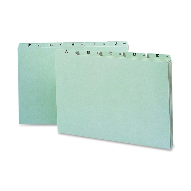 Smead A-Z Green Pressboard Self Tab File Guide 52376 SMD52376