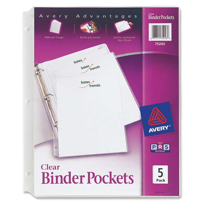 Avery Durable 3-Ring Poly Binder Pocket 75243 AVE75243
