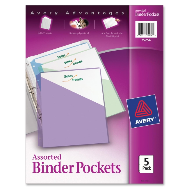 Avery Durable 3-Ring Poly Binder Pocket 75254 AVE75254