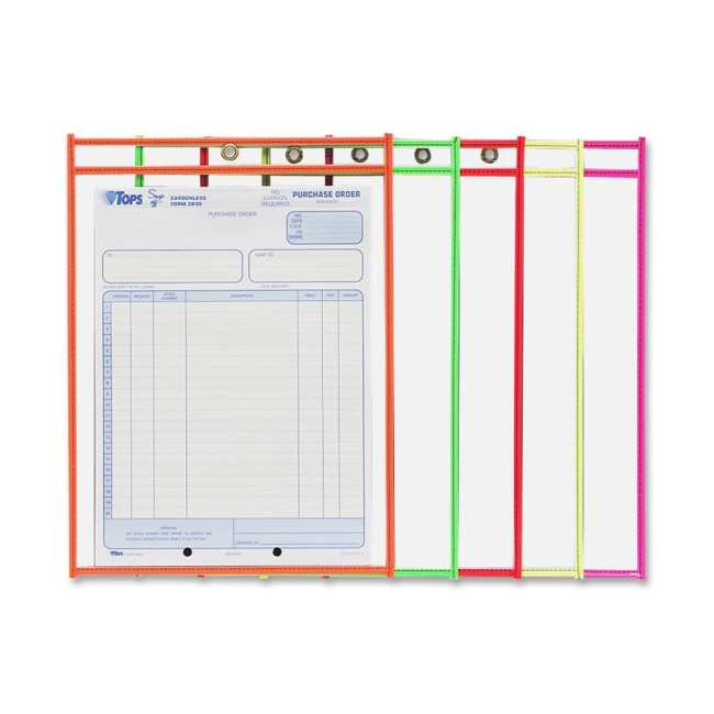 C-Line Neon Colored Stitched Shop Ticket Holder 43910 CLI43910