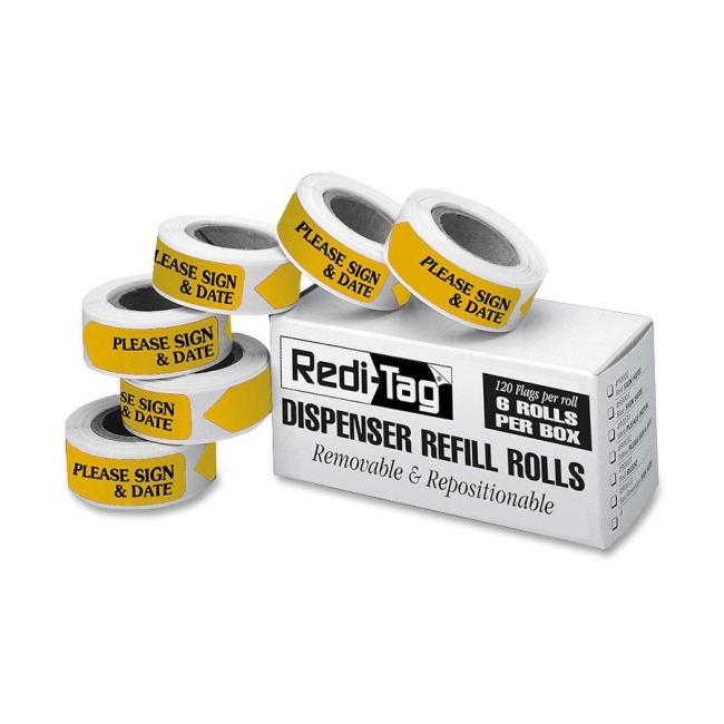 Redi-Tag Sign/Date Refill Tags 91032 RTG91032