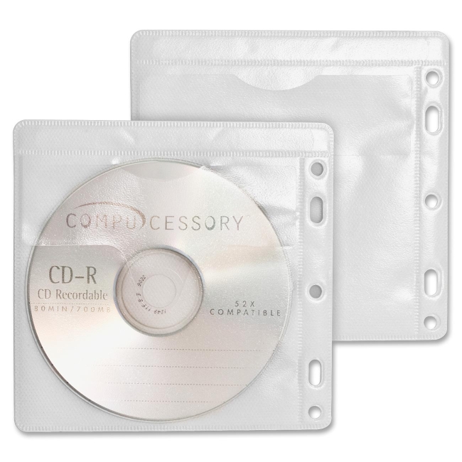 Compucessory Double-Pocket CD/DVD Sleeve 22290 CCS22290