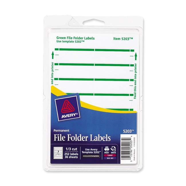 Avery Print or Write File Folder Label 05203 AVE05203