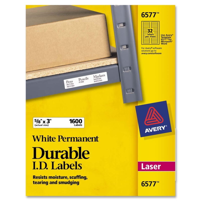 Avery Permanent Durable I.D. Label 6577 AVE6577