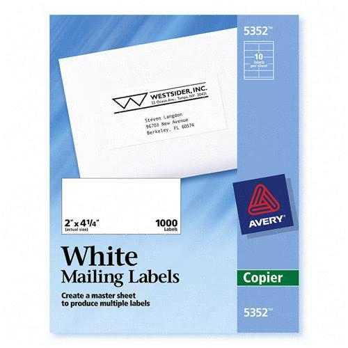 Avery Copier Mailing Label 5352 AVE5352