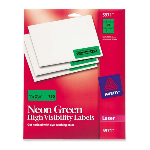 Avery High Visibility Laser Labels 5971 AVE5971