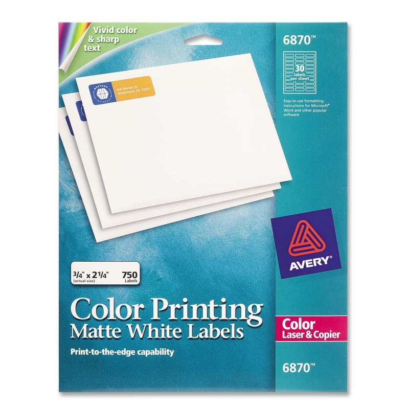 Avery Color Printing Label 6870 AVE6870