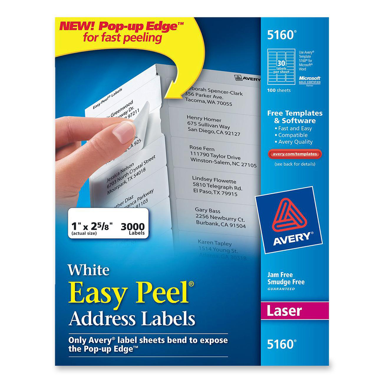 5160 Template Free Printable Labels Avery 5160 Free Printable A To Z