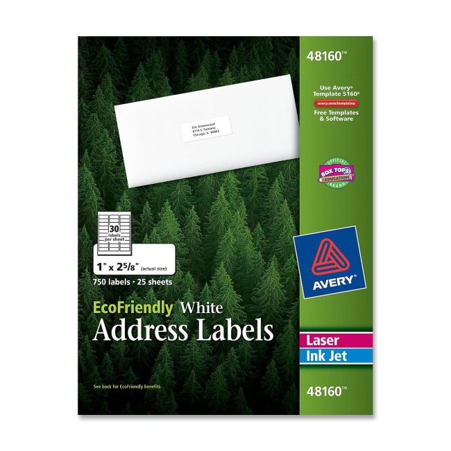 Avery EcoFriendly Address Label 48160 AVE48160
