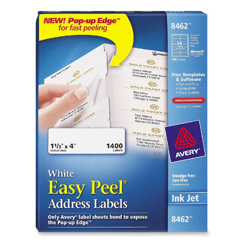Avery White Mailing Labels 8462 AVE8462