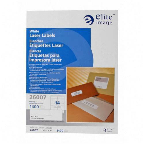 Elite Image White Mailing Laser Label 26007 ELI26007