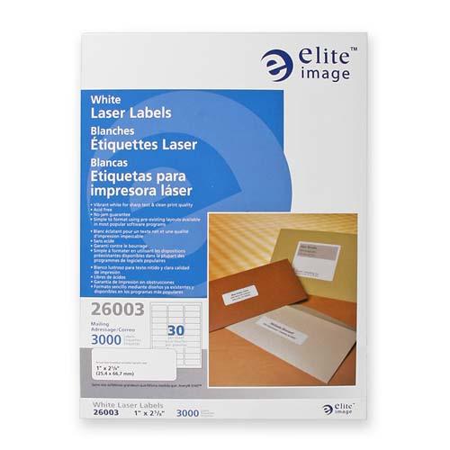 Elite Image White Mailing Laser Label 26003 ELI26003