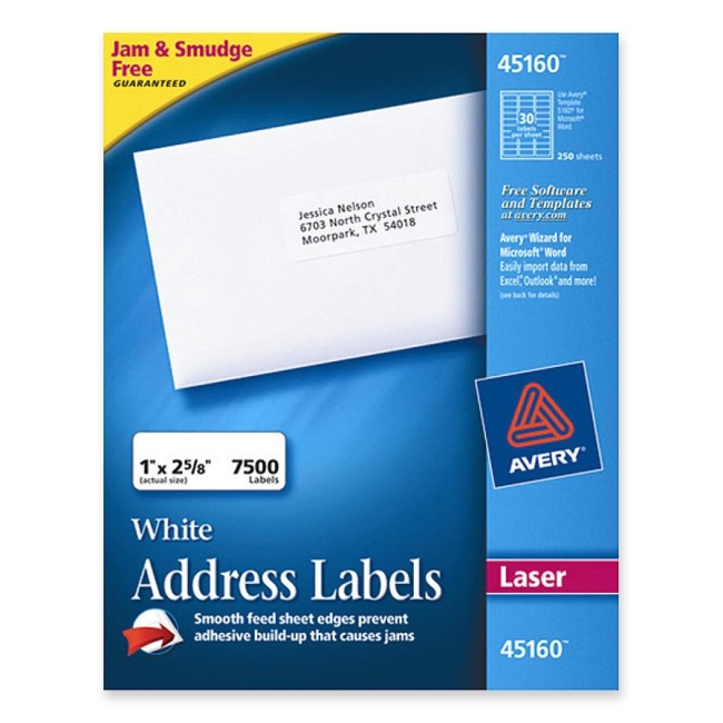 Avery Easy Peel Address Label 45160 AVE45160 72782