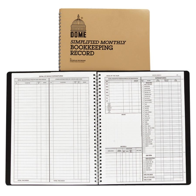 Dome Enterprises Monthly Bookkeeping Record 612 DOM612
