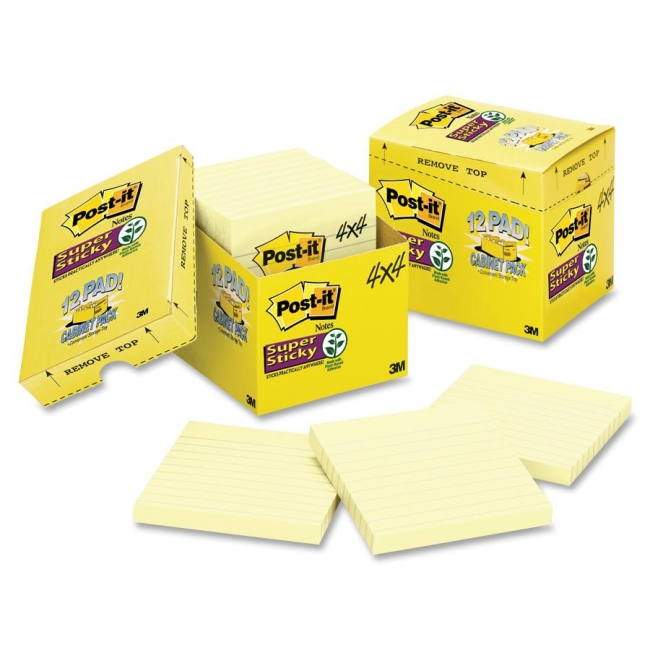 3M Pop-Up Canary Yellow Plain Note Pad 67512SSCP MMM67512SSCP