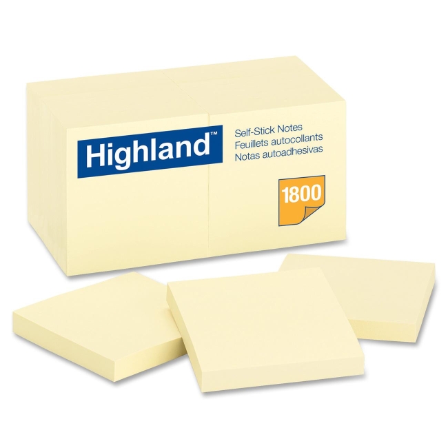 3M Highland Self Sticking Note 654918PK MMM654918PK