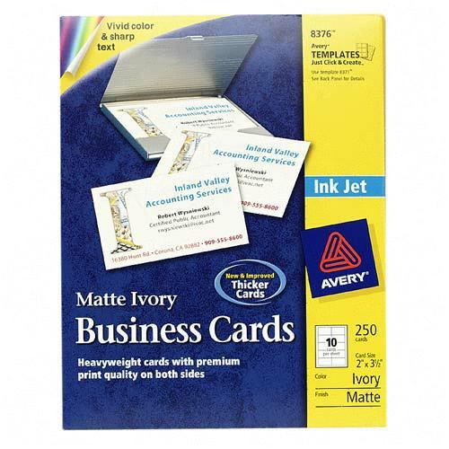 Avery Perforated Inkjet Business Card 8376 AVE8376