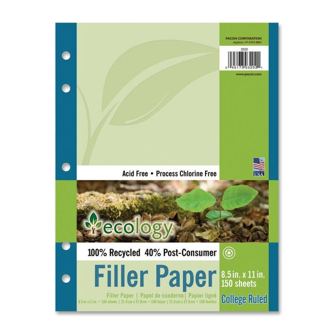 Classroom Keepers Ecology Recycled Filler Paper 3202 PAC3202