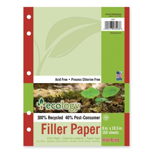 Classroom Keepers Ecology Recycled Filler Paper 3203 PAC3203