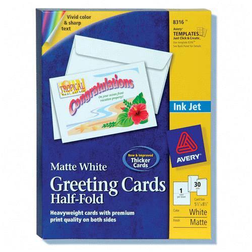 Avery Half-Fold Greeting Card 8316 AVE8316