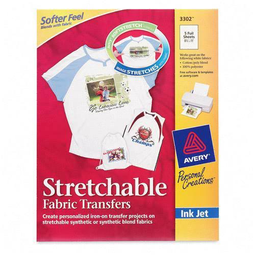 Avery Stretchable Fabric Iron-on Transfer 3302 AVE3302