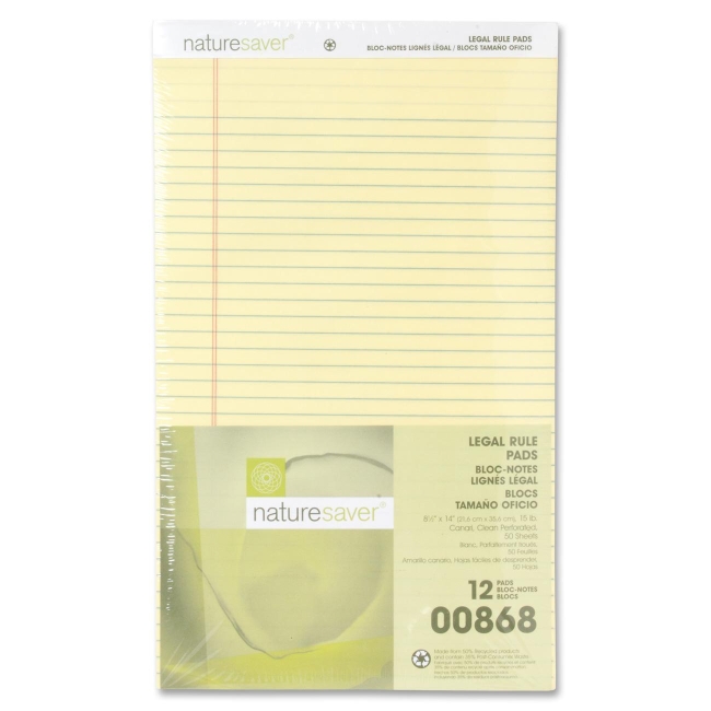 Nature Saver Recycled Legal Ruled Pad 00868 NAT00868