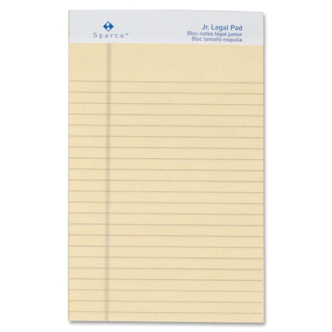 Sparco Ivory Ruled Jr.Legal Pad 01069 SPR01069