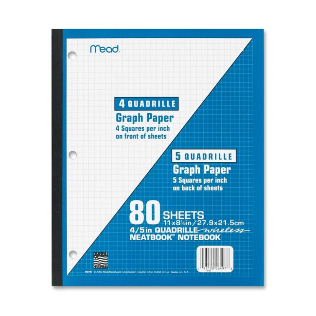 Mead 1-Subject Wireless Neatbook 06497 MEA06497