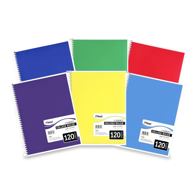 Mead 3-Subject Wirebound College Ruled Notebook 06710 MEA06710