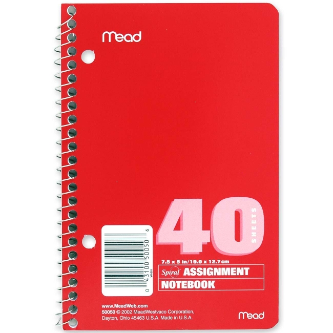 Mead Spiralbound Assignment Book 50050 MEA50050