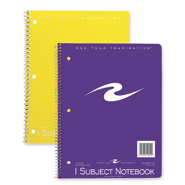 Roaring Spring 1-Subject Spiralbound notebook 10022 ROA10022