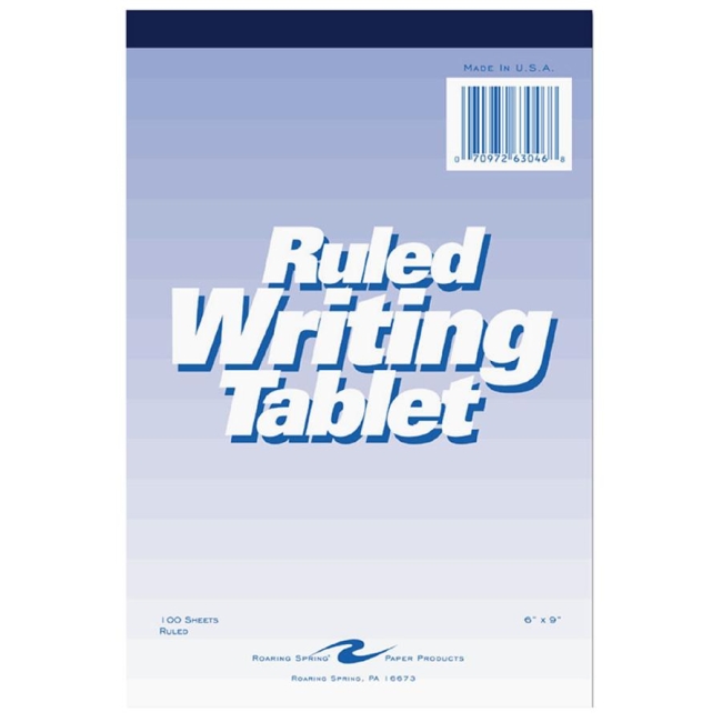 Roaring Spring Ruled Writing Tablet 63046 ROA63046