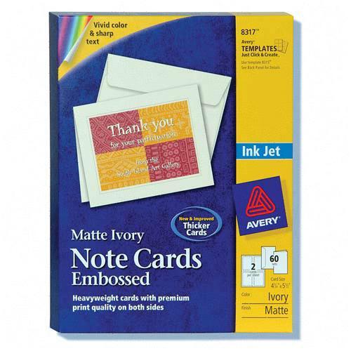 Avery Embossed Note Cards 8317 AVE8317