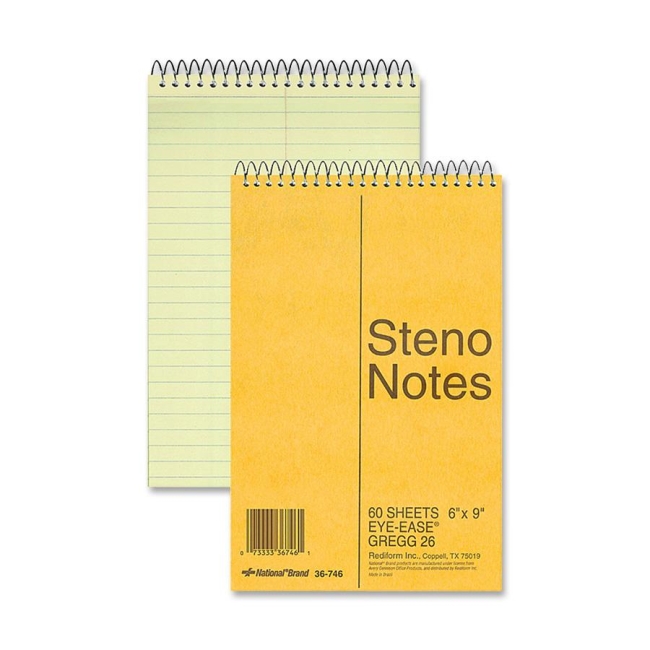 Rediform National Steno Notebook 36746 RED36746