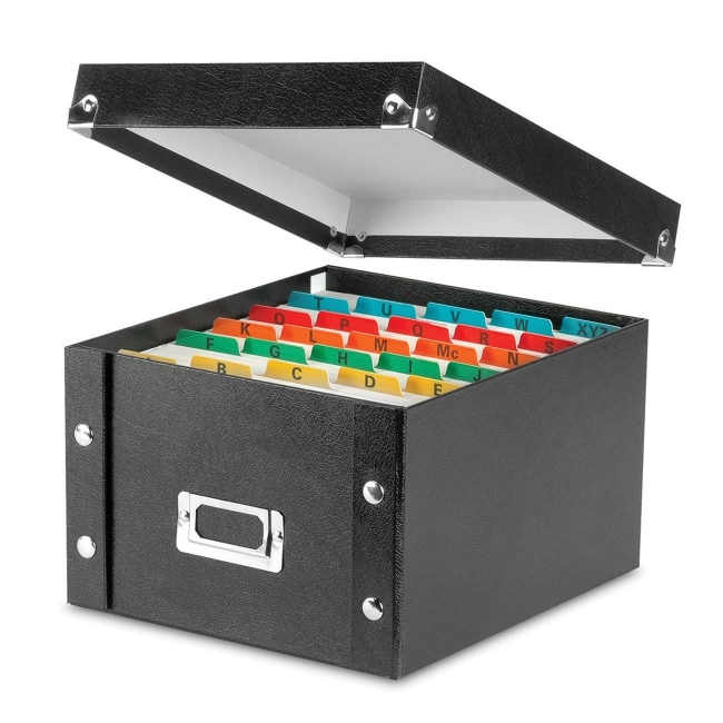 Find It Idea Stream Snap-N-Store Index Card Box with Label Holder SNS01647 IDESNS01647