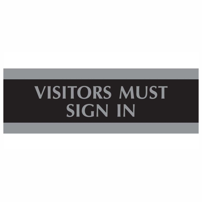 U.S. Stamp & Sign Visitors Must Sign In Sign 4763 USS4763
