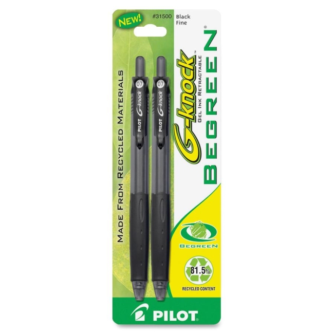 Pilot BeGreen G-Knock Gel Ink Pen 31500 PIL31500