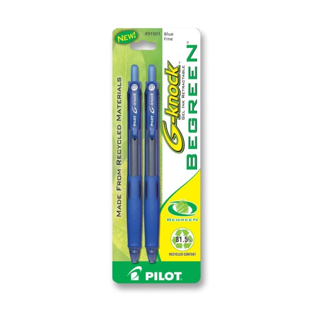 Pilot BeGreen G-Knock Gel Ink Pen 31501 PIL31501