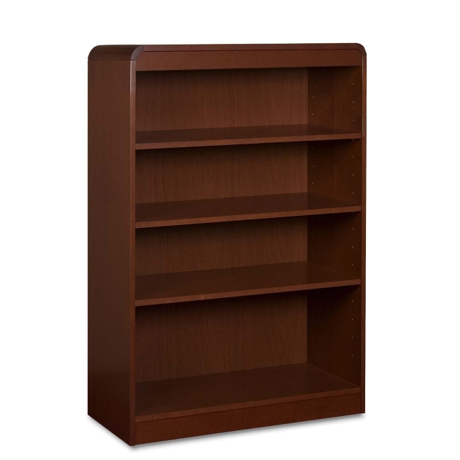 Lorell Radius Hardwood Veneer Bookcase 60077 LLR60077