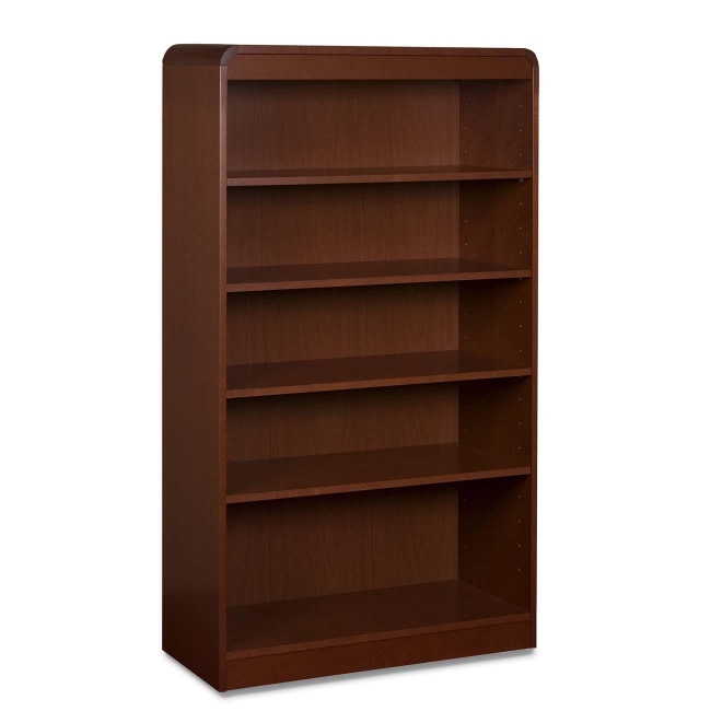 Lorell Radius Hardwood Veneer Bookcase 60078 LLR60078