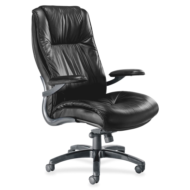 Mayline Ultimo Leather High-Back Chair ULEXBLK MLNULEXBLK