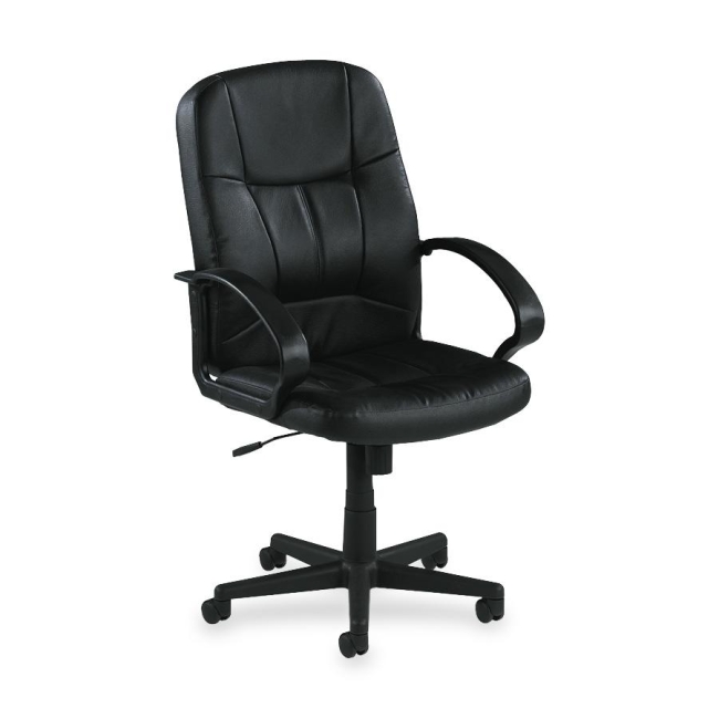 Lorell Chadwick Managerial Leather Mid-Back Chair 60121 LLR60121